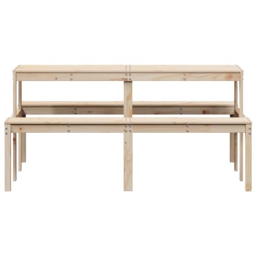 vidaXL Τραπέζι Πικνίκ 160x134x75cm από Μασίφ Ξύλο Πεύκου 1 τεμ.