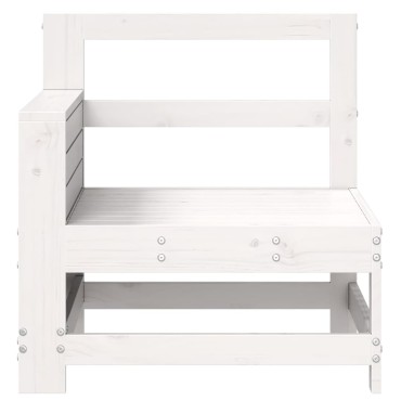 vidaXL Καναπές Κήπου με Μπράτσα Λευκό 69x62x70,5cm Μασίφ Ξύλο Πεύκου