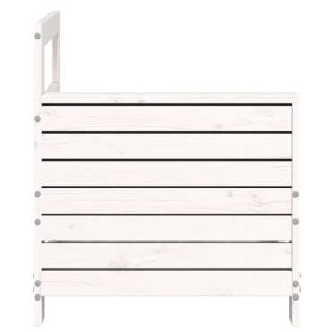 vidaXL Καναπές Κήπου με Μπράτσα Λευκό 69x62x70,5cm Μασίφ Ξύλο Πεύκου