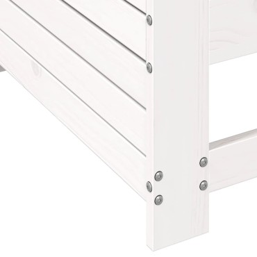 vidaXL Καναπές Κήπου με Μπράτσα Λευκό 69x62x70,5cm Μασίφ Ξύλο Πεύκου