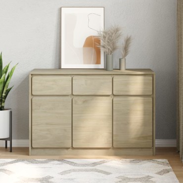 vidaXL Μπουφές SAUDA Δρυς 114x43x75,5cm από Μασίφ Ξύλο Πεύκου 1 τεμ.