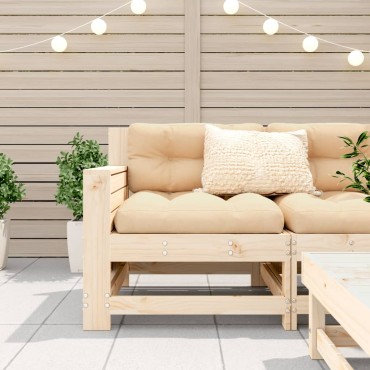 vidaXL Καναπές Κήπου με Μπράτσα 69x62x70,5cm Μασίφ Ξύλο Πεύκου
