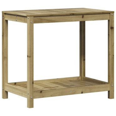 vidaXL Τραπέζι Κηπουρικής με Ράφι 82,5x50x75 εκ. Εμποτ. Ξύλο Πεύκου
