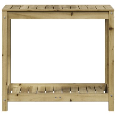vidaXL Τραπέζι Κηπουρικής με Ράφι 82,5x50x75 εκ. Εμποτ. Ξύλο Πεύκου