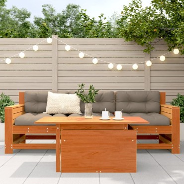 vidaXL Τραπέζι Κήπου Καφέ Κεριού 100x50x75cm από Μασίφ Ξύλο Πεύκου
