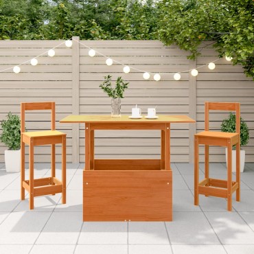 vidaXL Τραπέζι Κήπου Καφέ Κεριού 100x50x75cm από Μασίφ Ξύλο Πεύκου