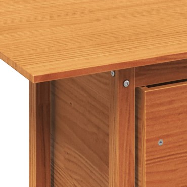vidaXL Τραπέζι Κήπου Καφέ Κεριού 100x50x75cm από Μασίφ Ξύλο Πεύκου
