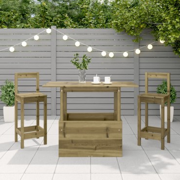 vidaXL Τραπέζι Κήπου 100x50x75cm από Εμποτ. Ξύλο Πεύκου