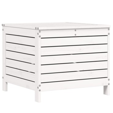vidaXL Υποπόδιο Κήπου Λευκό 62x63,5x53,5cm από Μασίφ Ξύλο Πεύκου 1 τεμ. Γωνιακός