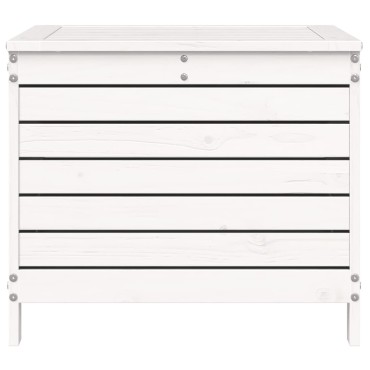 vidaXL Υποπόδιο Κήπου Λευκό 62x63,5x53,5cm από Μασίφ Ξύλο Πεύκου 1 τεμ. Γωνιακός