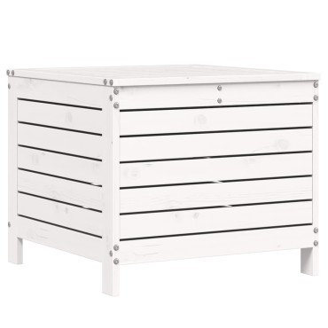 vidaXL Υποπόδιο Κήπου Λευκό 62x63,5x53,5cm από Μασίφ Ξύλο Πεύκου 1 τεμ. Γωνιακός
