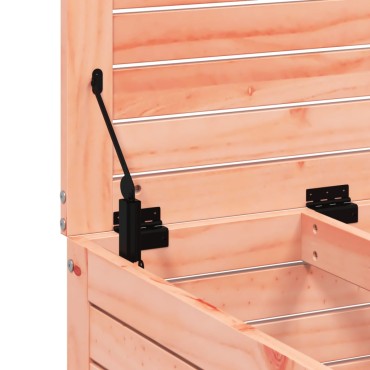 vidaXL Υποπόδιο Κήπου 62x63,5x53,5cm από Μασίφ Ξύλο Ψευδοτσούγκας 1 τεμ. Γωνιακός
