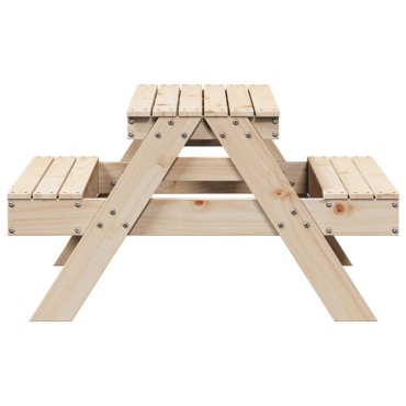 vidaXL Τραπέζι Πικνίκ για Παιδιά 88x97x52cm από Μασίφ Ξύλο Πεύκου 1 τεμ.