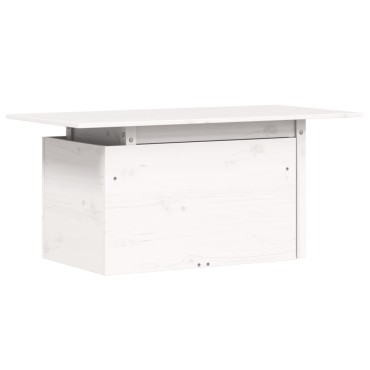 vidaXL Τραπέζι Κήπου Λευκό 100x50x75cm από Μασίφ Ξύλο Πεύκου
