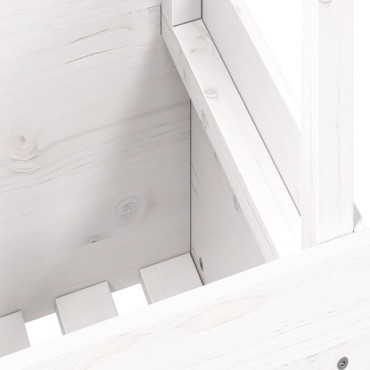 vidaXL Τραπέζι Κήπου Λευκό 100x50x75cm από Μασίφ Ξύλο Πεύκου