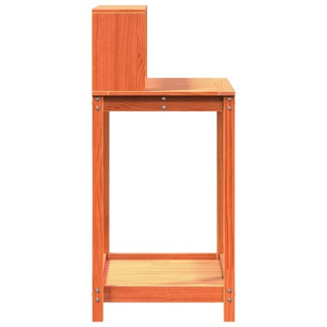 vidaXL Τραπέζι Κηπουρικής με Ράφια Καφέ 82,5x50x109,5 εκ. Μασίφ Πεύκο