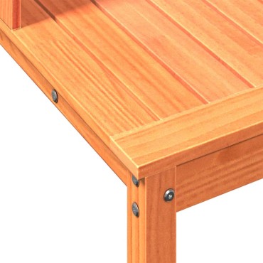 vidaXL Τραπέζι Κηπουρικής με Ράφια Καφέ 82,5x50x109,5 εκ. Μασίφ Πεύκο