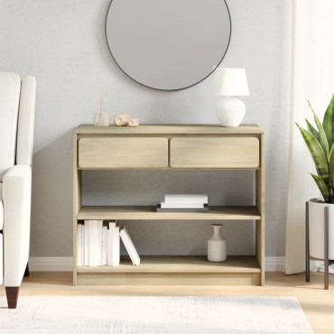 vidaXL Τραπέζι Κονσόλα SAUDA Δρυς 89,5x36,5x73cm Μασίφ Ξύλο Πεύκου