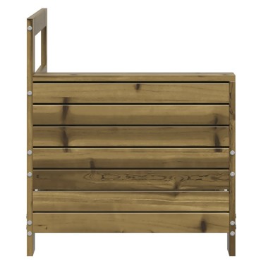 vidaXL Καναπές Κήπου με Μπράτσα 69x62x70,5cm Εμποτισμένο Ξύλο Πεύκου