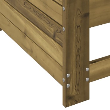 vidaXL Καναπές Κήπου με Μπράτσα 69x62x70,5cm Εμποτισμένο Ξύλο Πεύκου