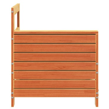 vidaXL Καναπές Κήπου με Μπράτσα Καφέ 69x62x70,5cm Μασίφ Ξύλο Πεύκου