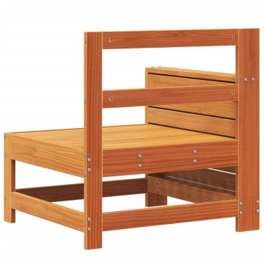 vidaXL Καναπές Κήπου με Μπράτσα Καφέ 69x62x70,5cm Μασίφ Ξύλο Πεύκου