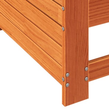 vidaXL Καναπές Κήπου με Μπράτσα Καφέ 69x62x70,5cm Μασίφ Ξύλο Πεύκου
