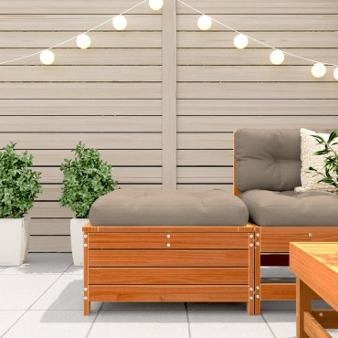 vidaXL Υποπόδιο Κήπου Καφέ Κεριού 62x63,5x32cm Μασίφ Ξύλο Πεύκου 1 τεμ. Γωνιακός