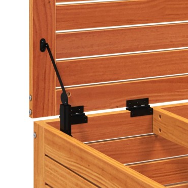 vidaXL Υποπόδιο Κήπου Καφέ Κεριού 62x63,5x32cm Μασίφ Ξύλο Πεύκου 1 τεμ. Γωνιακός