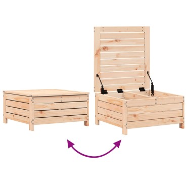vidaXL Υποπόδιο Κήπου 62x63,5x32cm από Μασίφ Ξύλο Πεύκου 1 τεμ. Γωνιακός