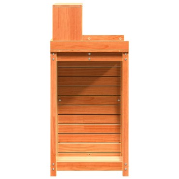 vidaXL Τραπέζι Κηπουρικής με Ράφια Καφέ 82,5x50x109,5 εκ. Μασίφ Πεύκο