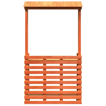 vidaXL Τραπέζι Μπαρ Κήπου με Οροφή Καφέ 112,5x57x195,5cm Μασίφ Πεύκο 1 τεμ.