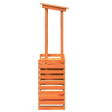 vidaXL Τραπέζι Μπαρ Κήπου με Οροφή Καφέ 112,5x57x195,5cm Μασίφ Πεύκο 1 τεμ.