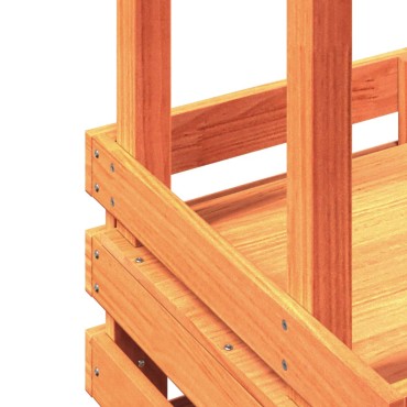 vidaXL Τραπέζι Μπαρ Κήπου με Οροφή Καφέ 112,5x57x195,5cm Μασίφ Πεύκο 1 τεμ.