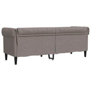 vidaXL Καναπές Τριθέσιος Chesterfield Taupe Υφασμάτινος 201,5x74,5x74,5cm 1 τεμ.