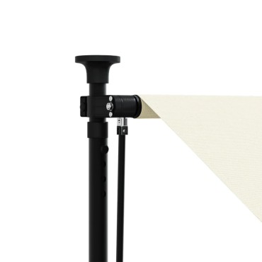 vidaXL Τέντα Συρόμενη Κρεμ 250 x 150 εκ. από Ύφασμα και Ατσάλι