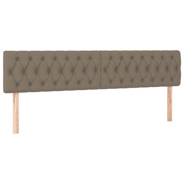vidaXL Κρεβάτι Boxspring με Στρώμα & LED Taupe 120x190 εκ. Υφασμάτινο