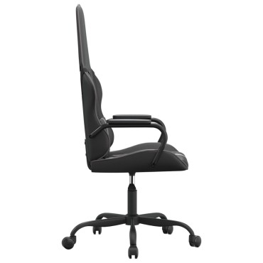 vidaXL Καρέκλα Gaming Μαύρο/Γκρι από Συνθετικό Δέρμα 54x61,5x(118,5-128)cm 1 τεμ.