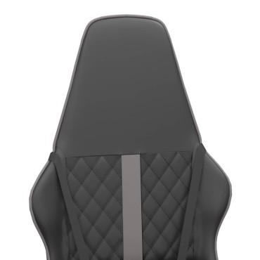 vidaXL Καρέκλα Gaming Μαύρο/Γκρι από Συνθετικό Δέρμα 54x61,5x(118,5-128)cm 1 τεμ.