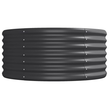vidaXL Ζαρντινιέρα Ανθρακί 368x80x36 εκ Ατσάλι με Ηλεκτρ. Βαφή Πούδρας