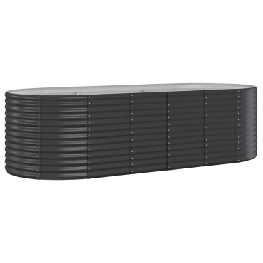 vidaXL Ζαρντινιέρα Ανθρακί 249x100x68εκ Ατσάλι με Ηλεκτρ. Βαφή Πούδρας