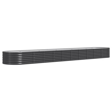 vidaXL Ζαρντινιέρα Ανθρακί 440x80x36 εκ Ατσάλι με Ηλεκτρ. Βαφή Πούδρας
