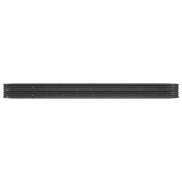 vidaXL Ζαρντινιέρα Ανθρακί 440x80x36 εκ Ατσάλι με Ηλεκτρ. Βαφή Πούδρας