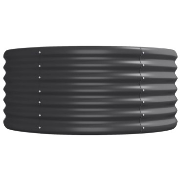 vidaXL Ζαρντινιέρα Ανθρακί 440x80x36 εκ Ατσάλι με Ηλεκτρ. Βαφή Πούδρας