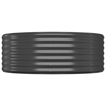 vidaXL Ζαρντινιέρα Ανθρακί 249x100x36εκ Ατσάλι με Ηλεκτρ. Βαφή Πούδρας
