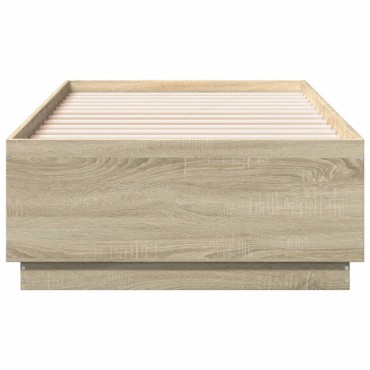 vidaXL Πλαίσιο Κρεβατιού Sonoma Δρυς 90 x 190 εκ. Επεξεργασμένο Ξύλο