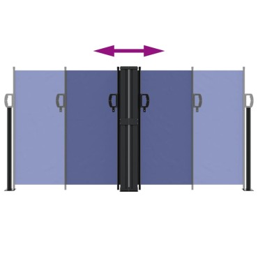 vidaXL Σκίαστρο Πλαϊνό Συρόμενο Μπλε 120 x 1200 εκ.