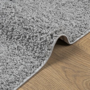 vidaXL Χαλί Shaggy PAMPLONA με Ψηλό Πέλος Μοντέρνο Γκρι 80x150cm