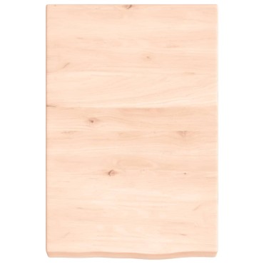 vidaXL Ράφι Τοίχου 40x60x(2-6)cm από Ακατέργαστο Μασίφ Ξύλο Δρυός 1 τεμ.