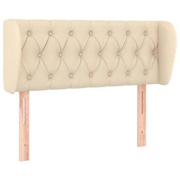 vidaXL Κεφαλάρι με Πτερύγια Κρεμ 103x23x78/88cm Υφασμάτινο 1 τεμ.